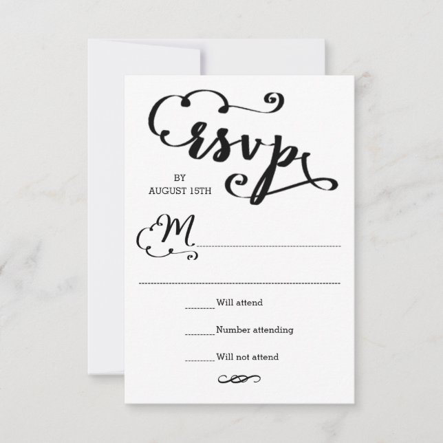 Wedding Script - RSVP Card (Front)