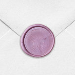 Wedding Script Save the Date Wax Seal Sticker<br><div class="desc">Wedding Script Save the Date Wax Seal Sticker. To add text click "customize".

*Please note that the Zazzle Watermark that appears in the zoom preview will NOT appear on the final printed product.

© Rosewood and Citrus</div>
