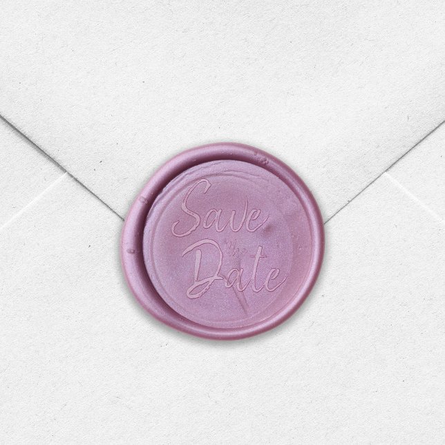 Wedding Script Save the Date Wax Seal Sticker (Creator Uploaded)