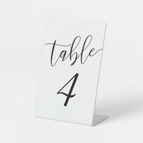 Wedding Script Table Numbers Pedestal Sign