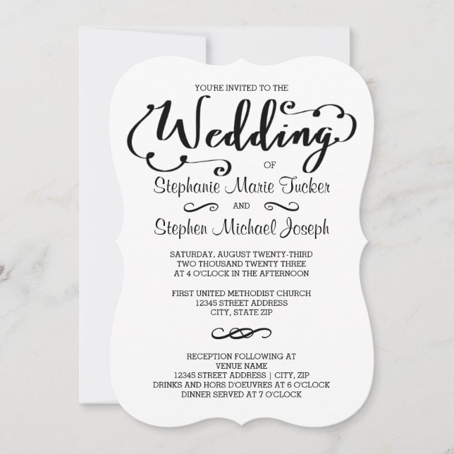 Wedding Script - Wedding Invitation (Front)