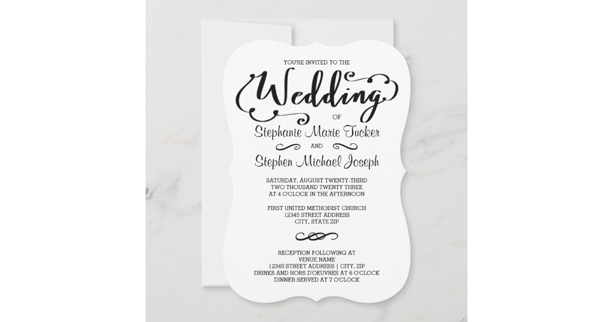Wedding Script Wedding Invitation Zazzle Wedding Script Wedding Invitation Zazzle