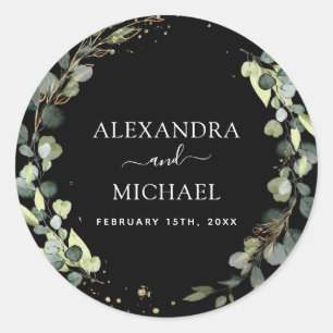 Wedding Seal Eucalyptus Black Greenery Succulent