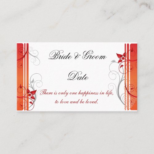 Wedding Seating Assignment Card template