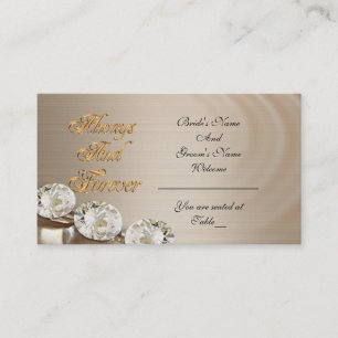 Wedding seating card always and forever, diamond