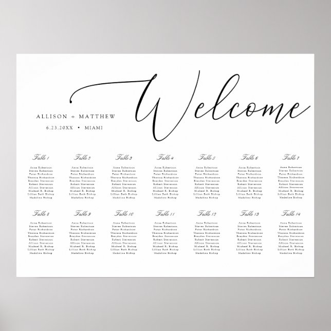 Wedding Seating Chart (Front)