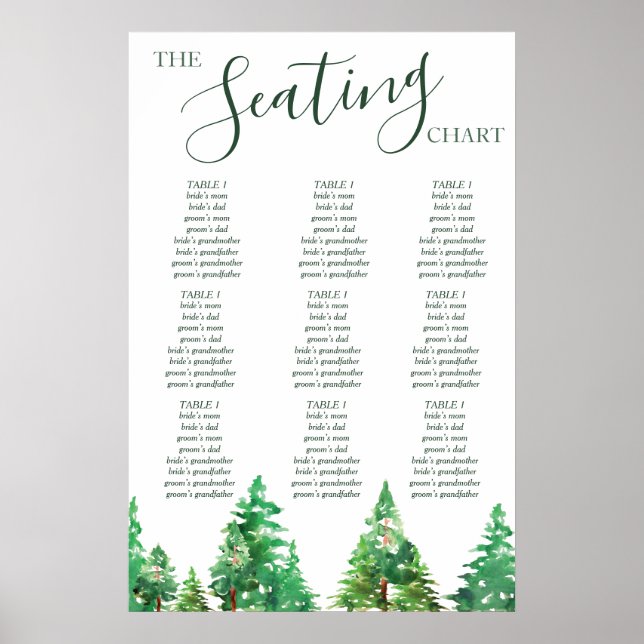 WEDDING SEATING CHART (Front)