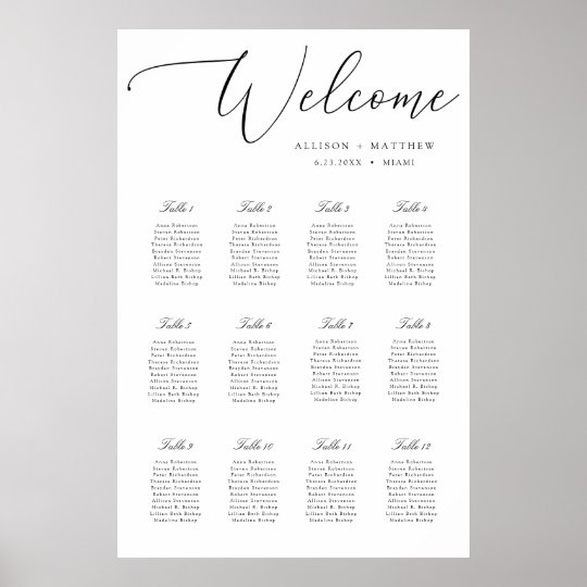 Wedding Seating Chart | Zazzle.com