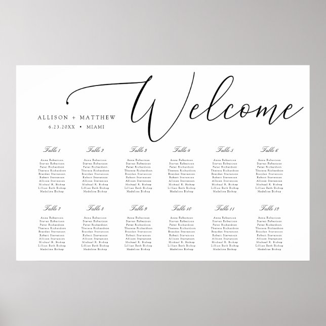 Wedding Seating Chart (Front)