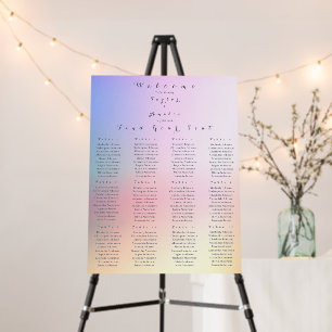 Wedding Seating Chart 12 Tables Ombre Foam Board