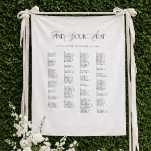 Wedding Seating Chart Alphabetical Fabric Tapestry