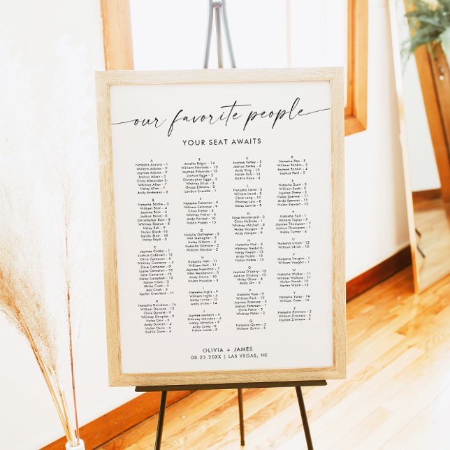 Wedding Seating Chart, Alphabetical Seating Chart  (Creator Uploaded)