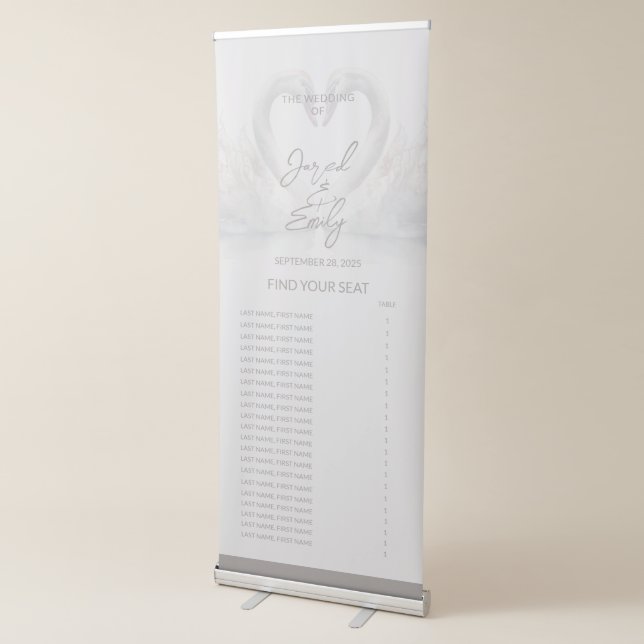 Wedding Seating Chart Banner Sign (3/4)