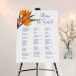 Wedding Seating Chart Bird of Paradise Foam Board