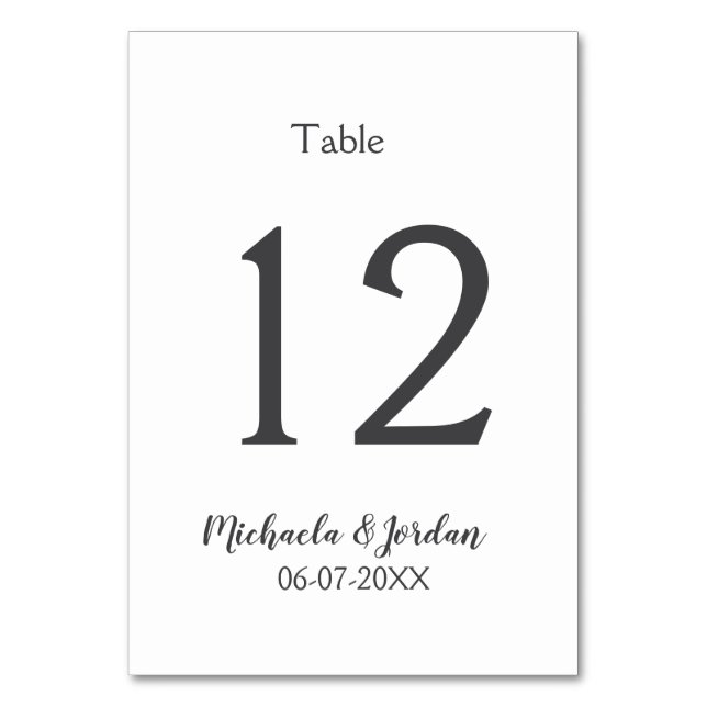 Wedding seating chart birthday anniversary  table number (Front)