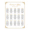 Wedding Seating Chart, Calligraphy Custom Color