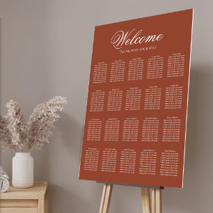 Wedding Seating Chart Calligraphy Sage Green Foam Board