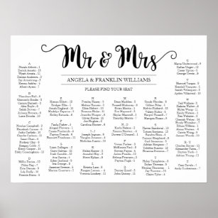 Editable Seating Plan Posters Prints Zazzle