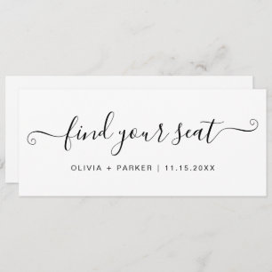 Wedding Seating Chart Find Your Seat Card