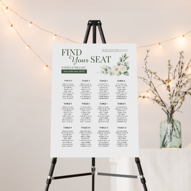 Wedding Seating Chart Foam Board (In Situ (Stand))