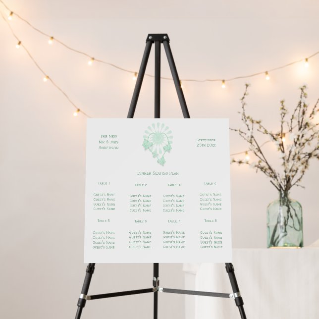 Wedding Seating Chart Foam Board Butterflies (In Situ (Stand))