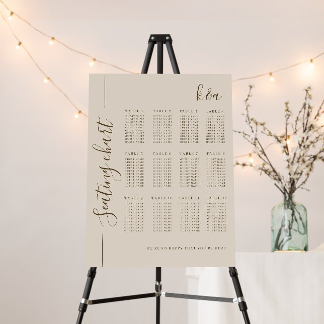 Wedding Seating Chart Foam Boards (In Situ (Stand))