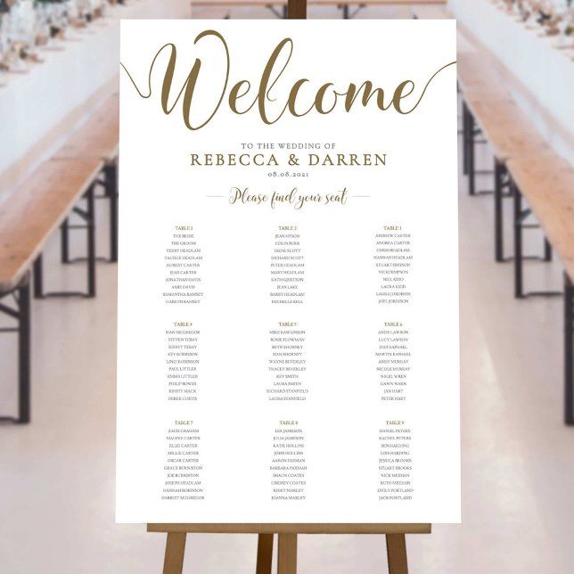 Wedding Seating Chart Gold (Creator Uploaded)