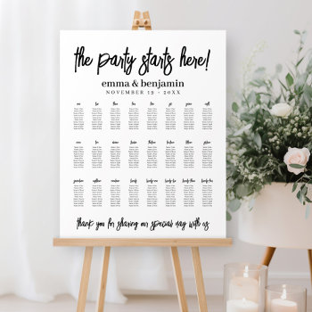 Wedding Seating Chart - Mod Calligraphy 24 Table - Foam Board by JustWeddings at Zazzle