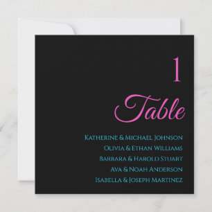 Wedding Seating Chart- Modern Blue and Pink- Invitation