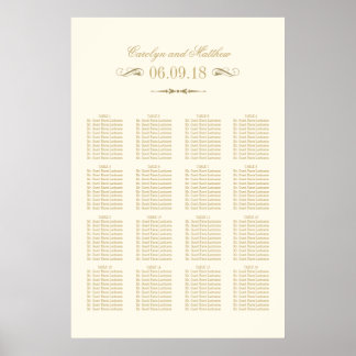 Wedding Seating Chart Poster | Antique Flourish