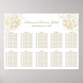 Wedding Seating Chart Poster | Floral Peony Design