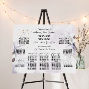 Wedding Seating Chart Rustic Dusty Plum Foam Board