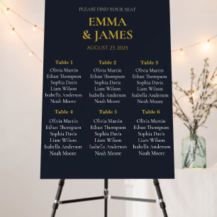 Wedding Seating Chart Sign – Custom Guest Names & 