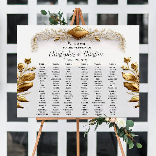 Wedding seating chart sign  poster