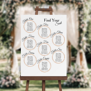 Wedding Seating Chart Sign with Terracotta Circles