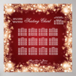 Wedding Seating Chart Sparkling Lights Gold at Zazzle