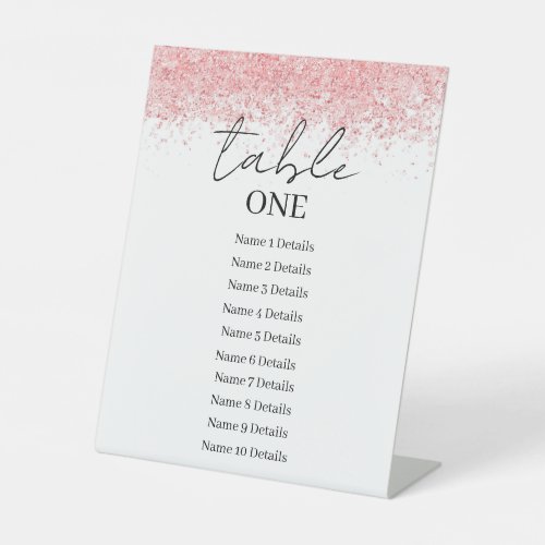 Wedding Seating Chart Table Number Add Guest Names Pedestal Sign