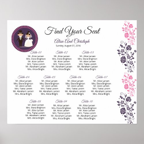 Wedding Seating Chart Template