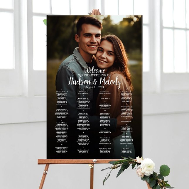 Wedding seating chart with photo alphabetical (Creator Uploaded)