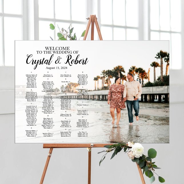 Wedding seating chart with photo foam board (Creator Uploaded)