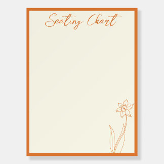 Wedding Seating Chart Yellow Daffodil Foam Board