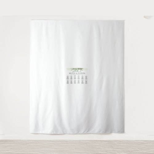 Wedding Seating Charts – Elegant Personalized Rece Tapestry