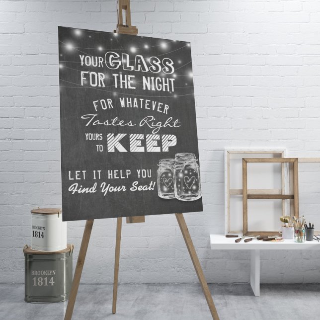 Wedding Seating Glass For The Night Find Your Seat Poster (Creator Uploaded)