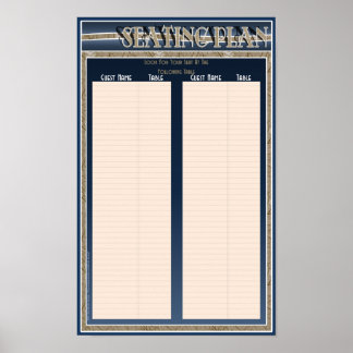 Wedding Seating Plan Poster