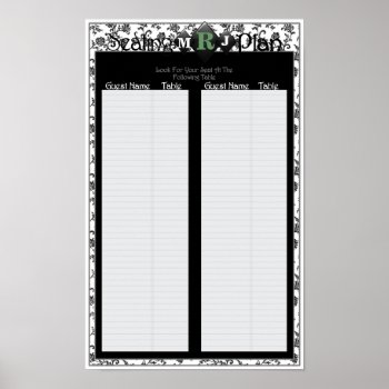 Wedding Seating Poster by Churchsupplies at Zazzle