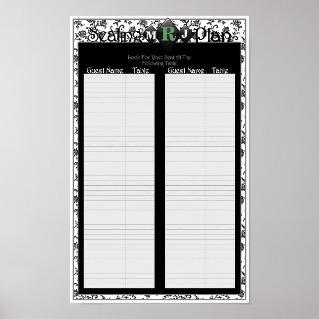 Wedding Seating Poster (Front)