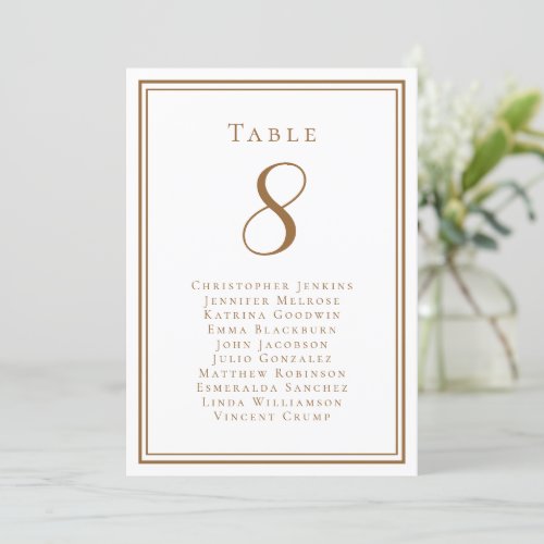 Wedding Seating Rustic Brown Guest Table Number 