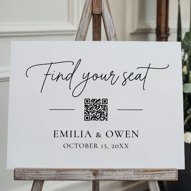 Wedding Seating Sign with QR code (Creator Uploaded)