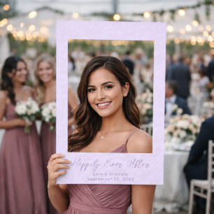 Wedding Selfie Frame, Lilac Purple Foam Frame