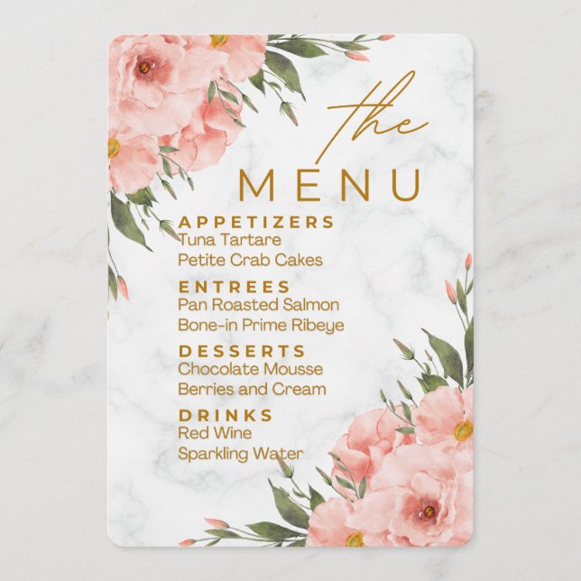 Wedding Set: The Menu (Front)